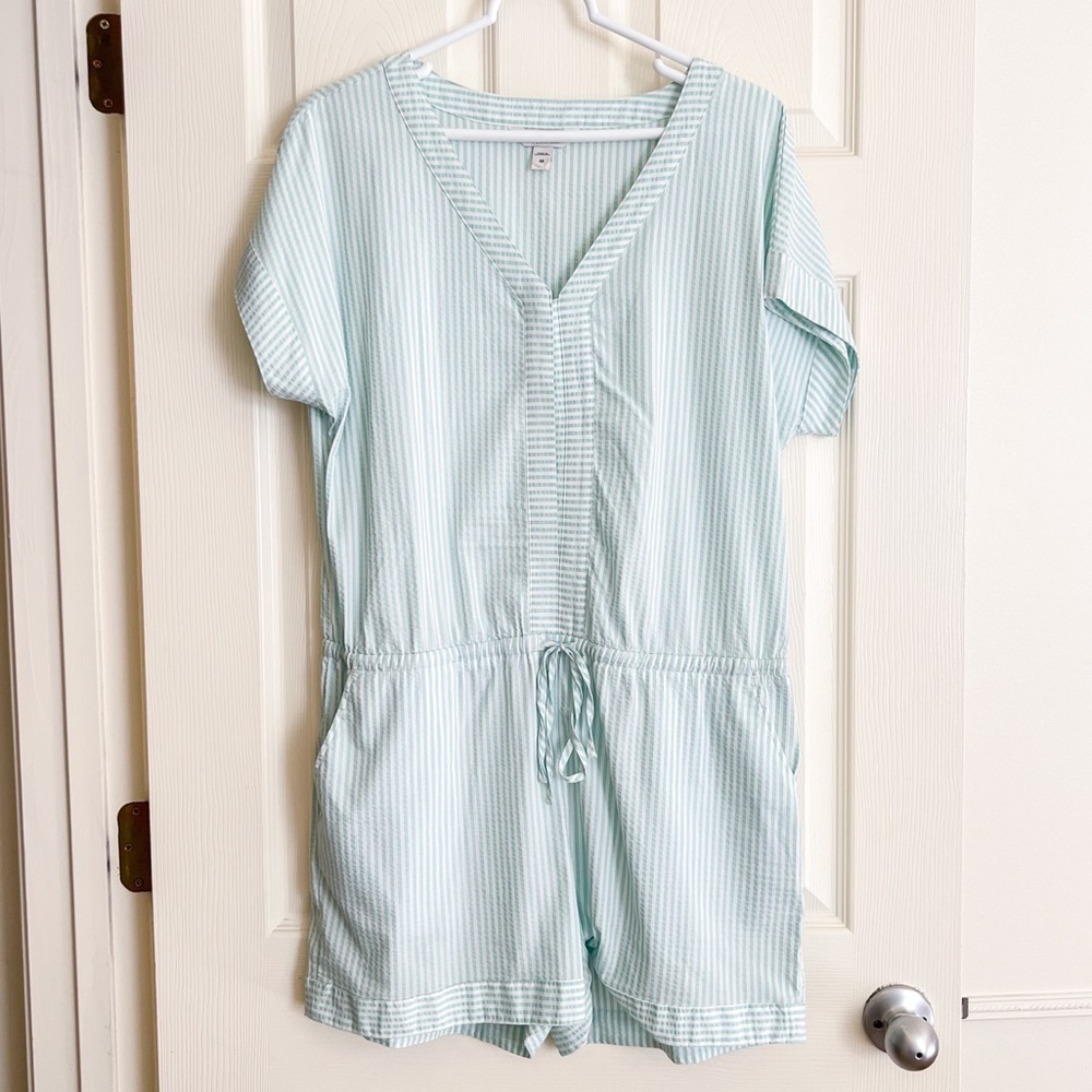 Aqua Seersucker Vineyard Vines Romper